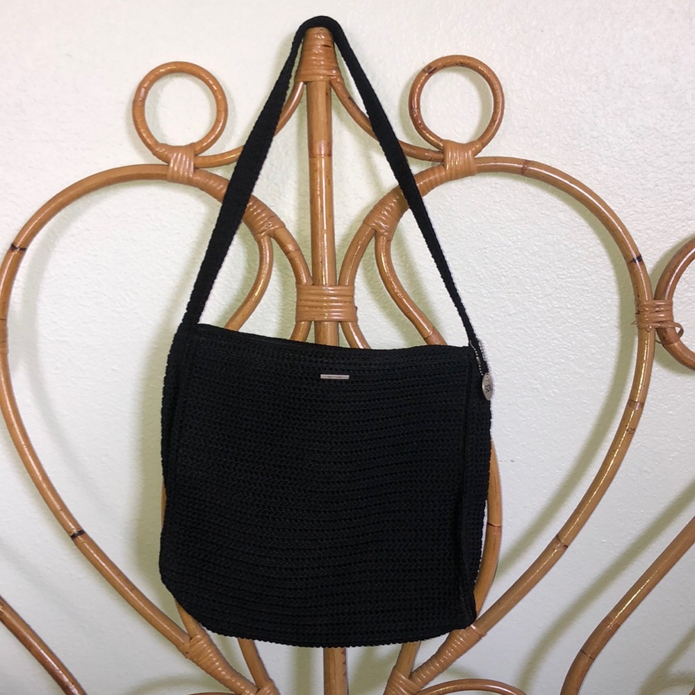 The Sak crocheted black shoulder purse.